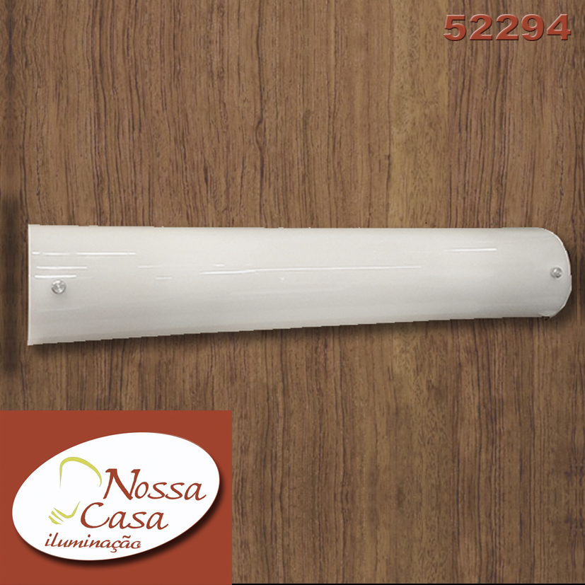 Arandela em acrílico leitoso. Para 2 lâmpada led e27