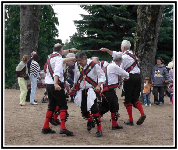 We did eventually get let out... here we are performing the 'Hemsley Sword dance '