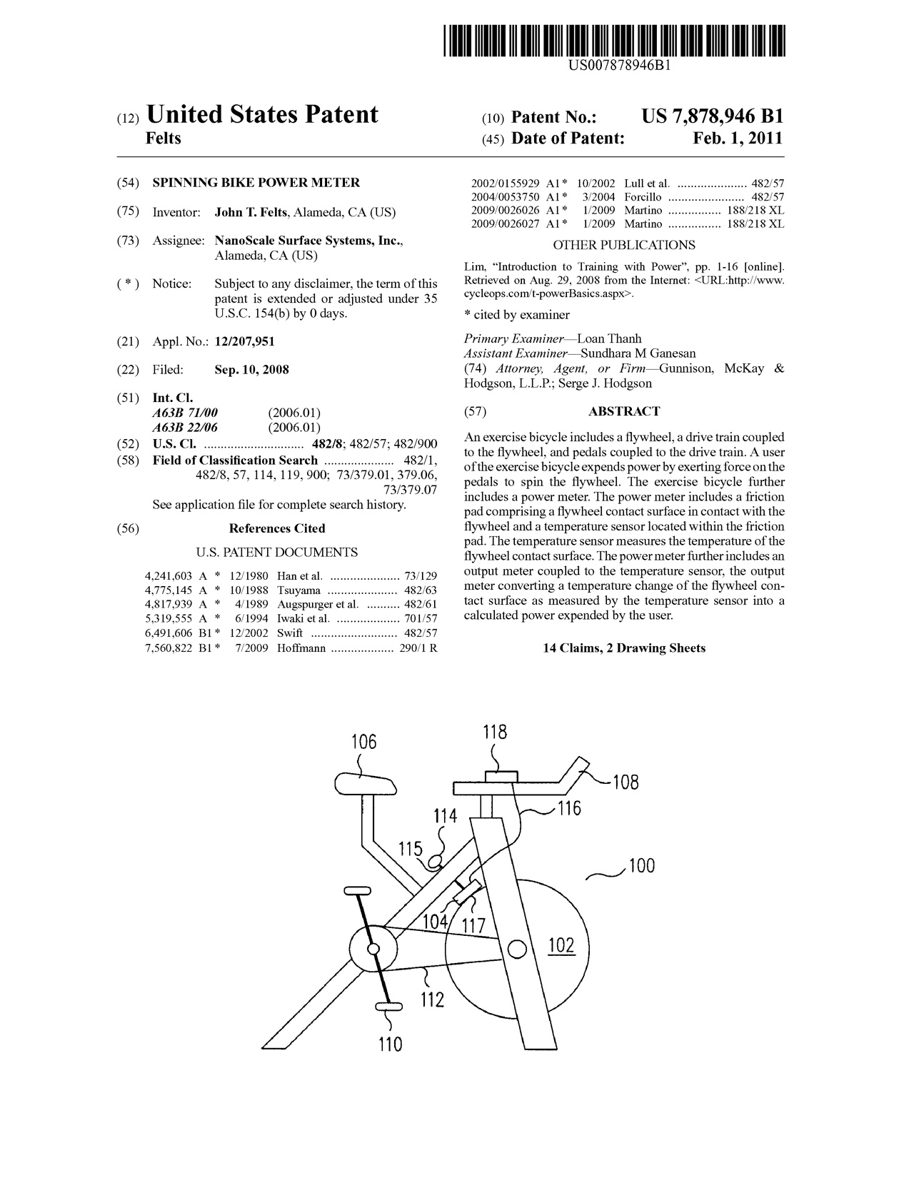 Spin Bike Power Meter Patent for Sale Home