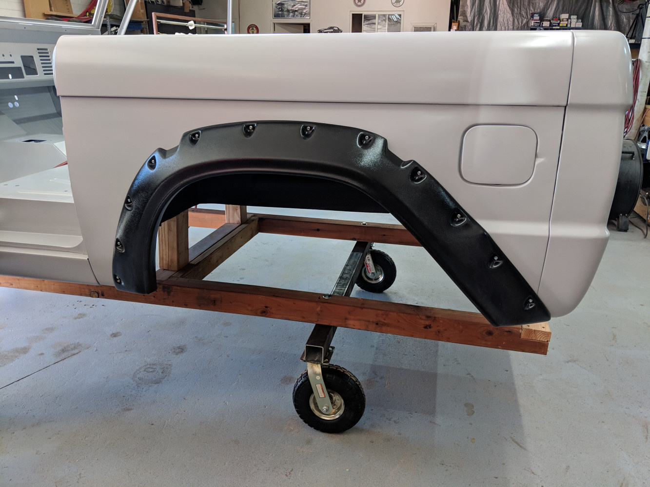 77 Gas Cap door, wheel flair, epoxy coated body