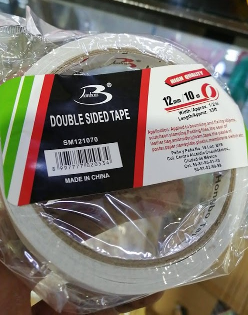 CINTA DOBLE CARA 12mm/10m HONBOSS