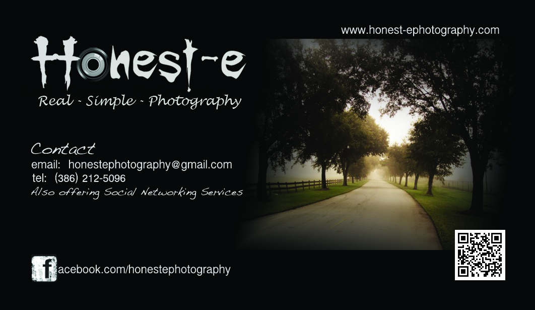Our Sister Company Honest-e Photography's Business Card