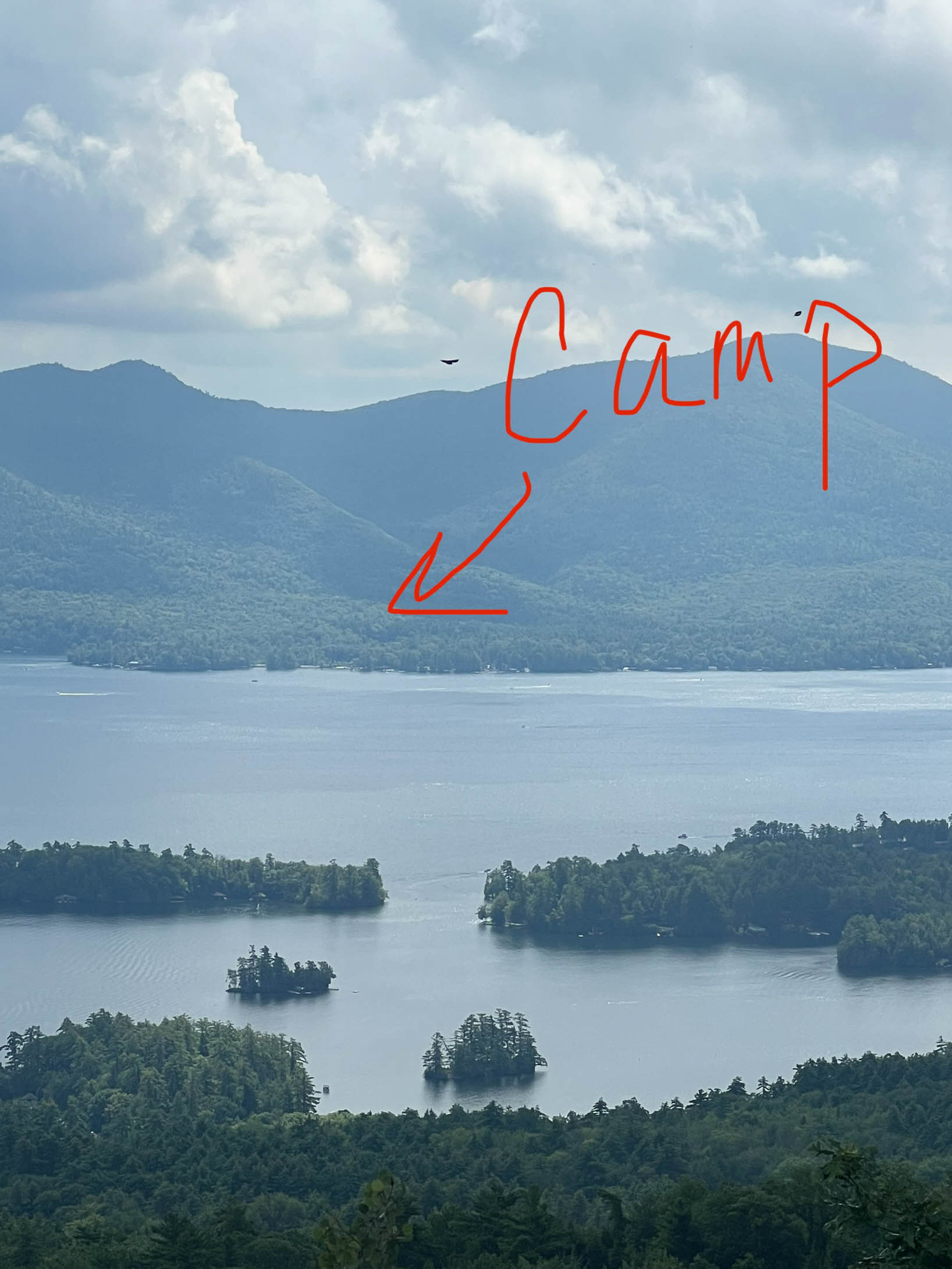 And spied on us from across the lake