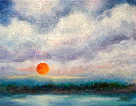 Moonrise
11x14 Original oil on canvas