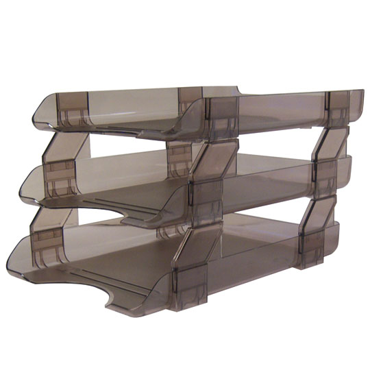 CHAROLA SABLON TAMAÑO CARTA TRES PISOS
COLOR HUMO VERTICAL JUEGO 3 PIEZAS
ARTÍCULO: CHAROLA
TIPO: TRIPLE
COLOR: HUMO
MARCA: SABLON
MATERIAL: ACRILICO