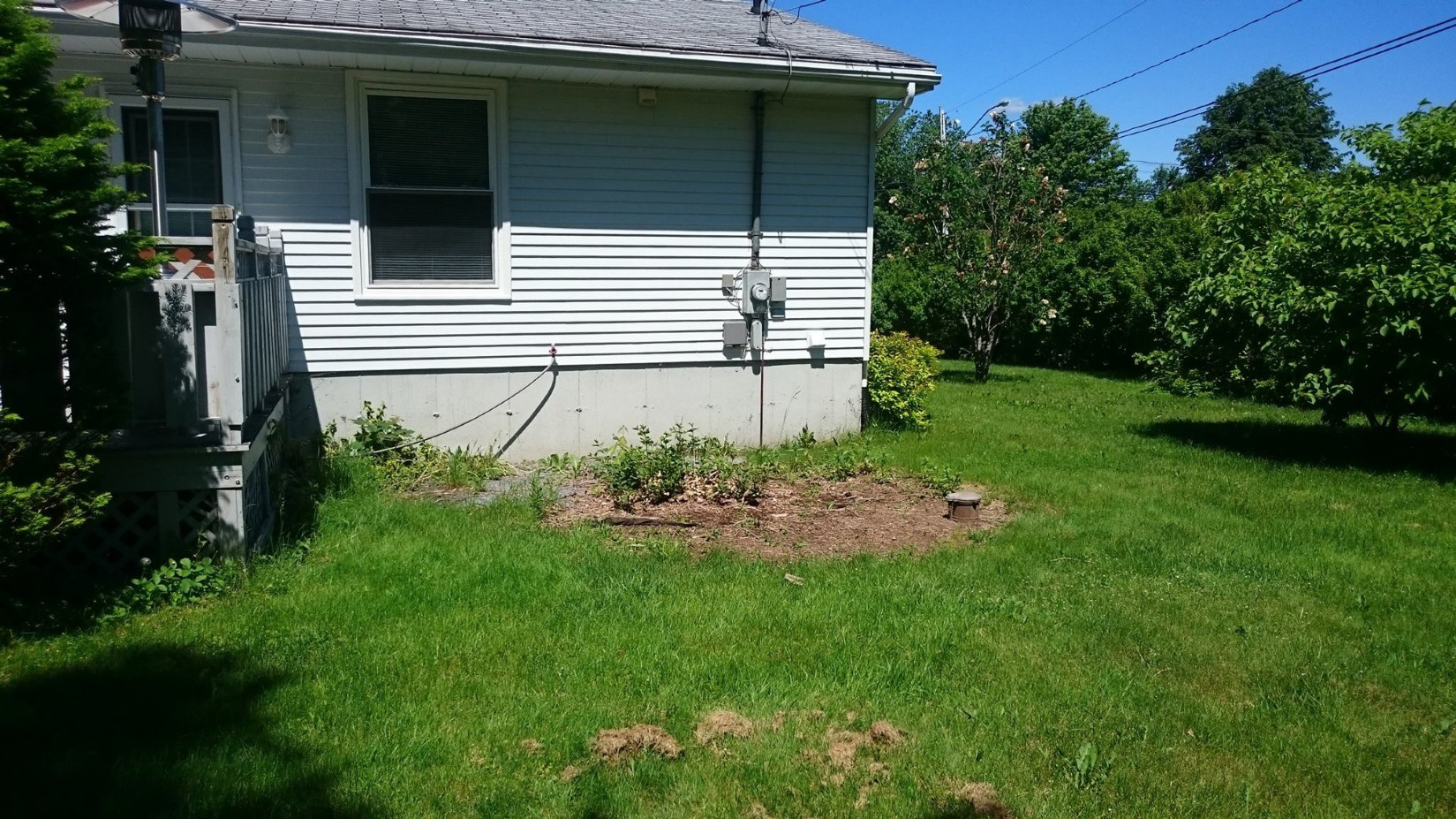 Here is the start of a 90 ft fence and patio