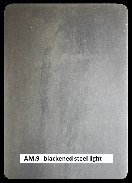 Blackened steel light AM.9 matt sealed Artistic Metals Ltd