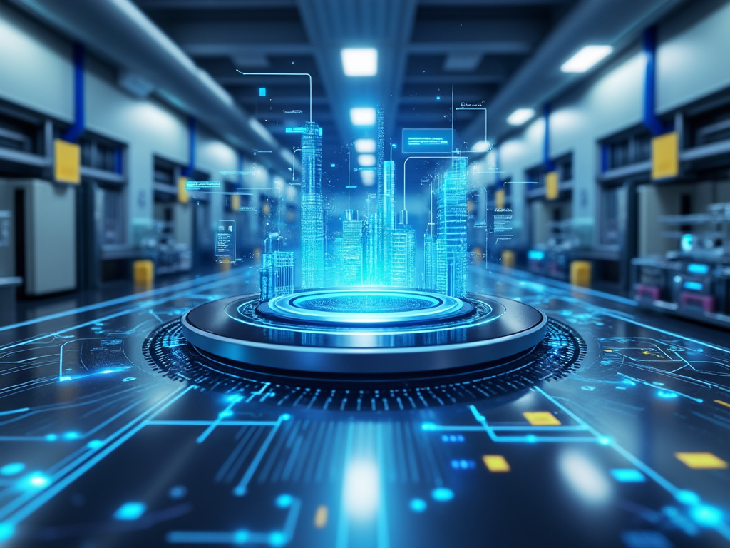 Representación futurista de una ciudad digital en un entorno de laboratorio con tecnología avanzada y circuitos iluminados. Representación futurista de una ciudad digital en un entorno de laboratorio con tecnología avanzada y circuitos iluminados.