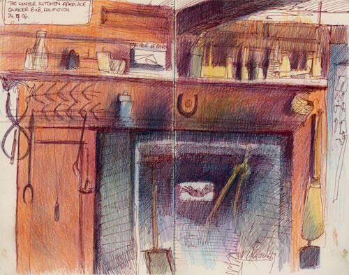 Quaker B&B - the winter kitchen