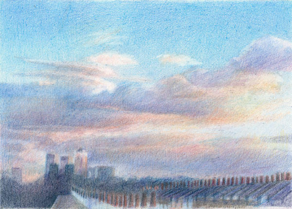 Small Works / Canary Wharf Sky 8.2.06.