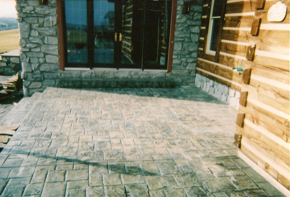 Ashlar slate patio
