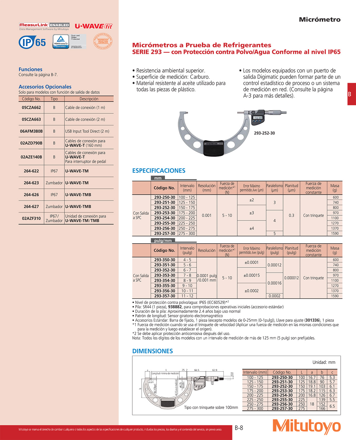 Micrómetros de intervalo largo 

