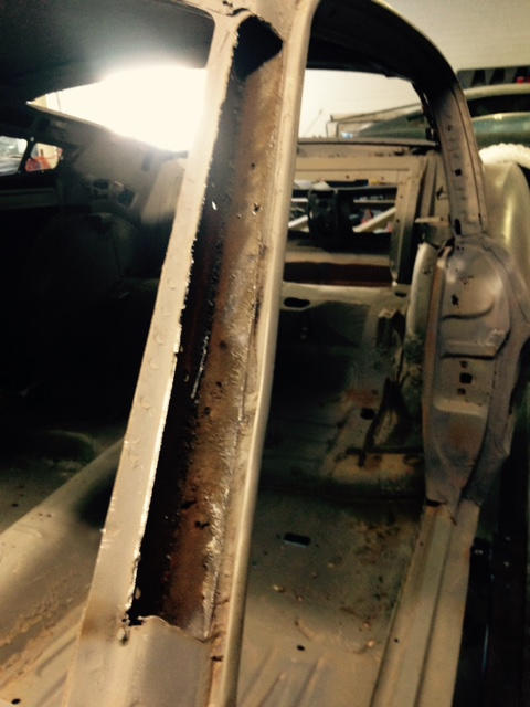 Rust inside of the pillar post!