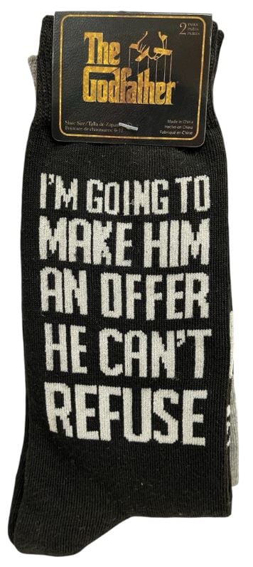 43VG004MCCZA-BLK
2PK THE GODFATHER SOCKS 6-12
UPC  193159169411
60 CS PACK