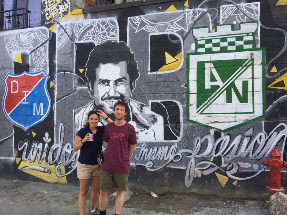 graffiti with soccer team shields