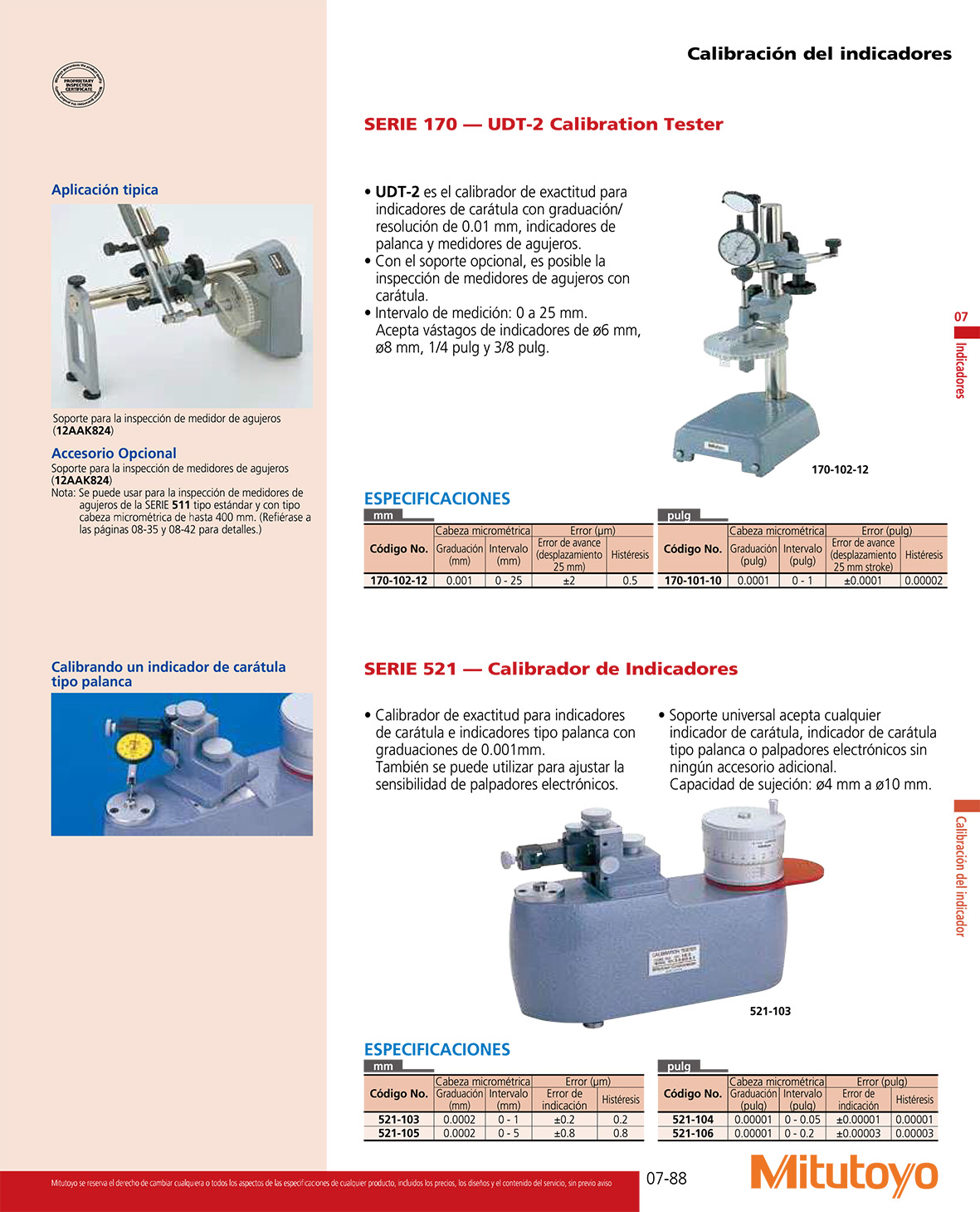 Calibrador de indicadores UDT-2