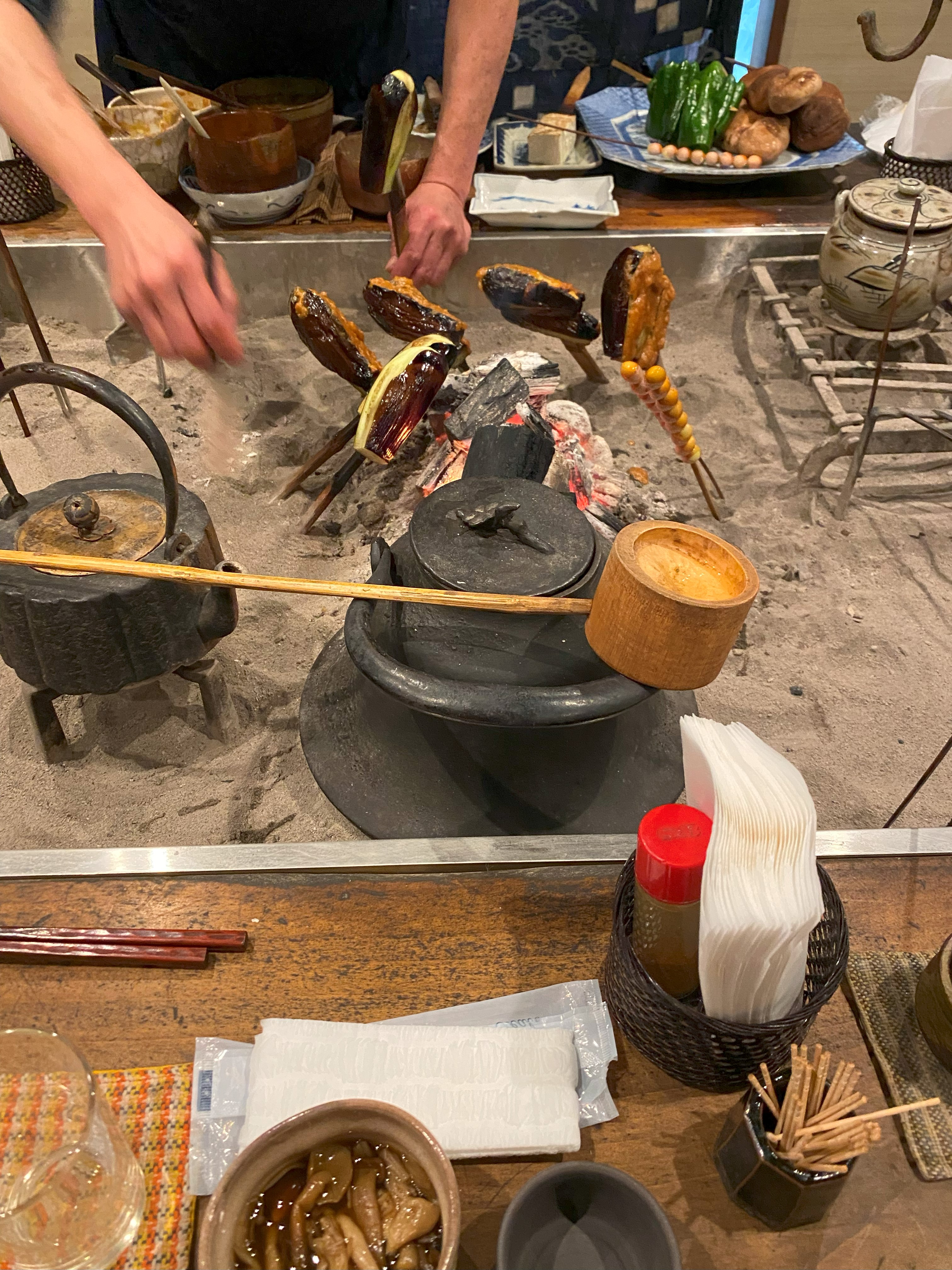 Kamakura dinner - traditional cooking method.