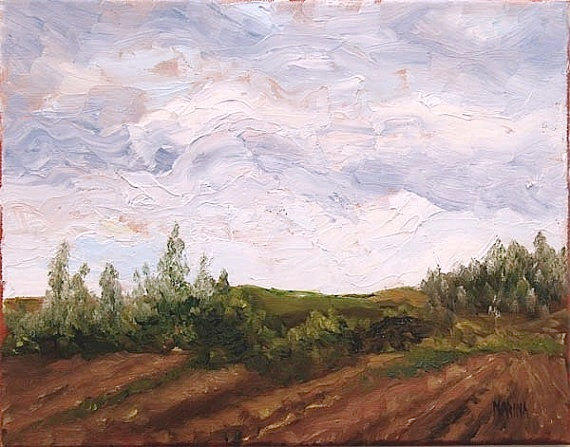 Plowed Cornfield
8x10 Oil on canvas