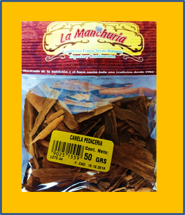 CANELA PEDACERÍA
15 Y 50 GRS