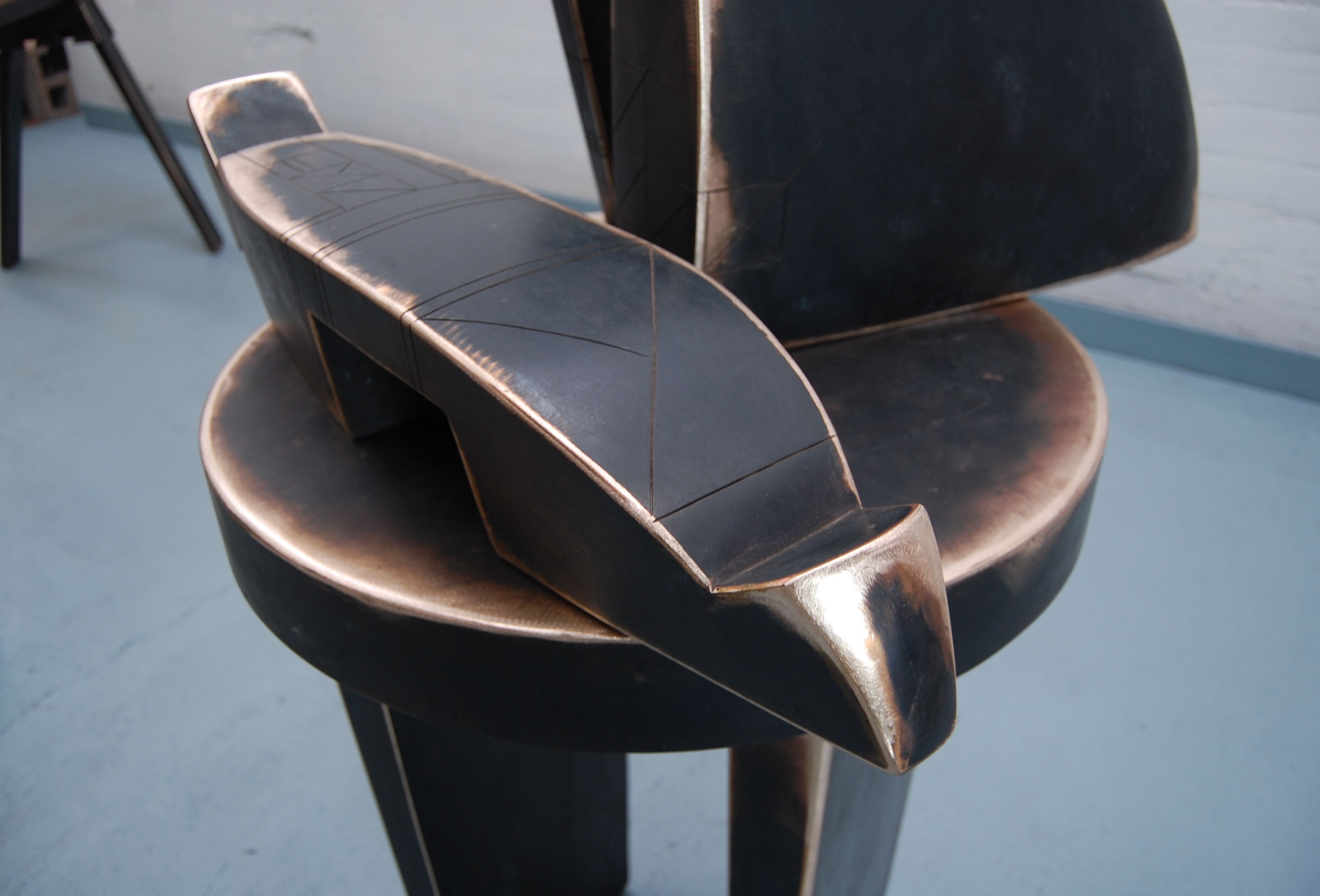 Still Life for Abbey (Detail) - 1985, Fabricated Bronze with Patina, 36” x 34” x 78”
