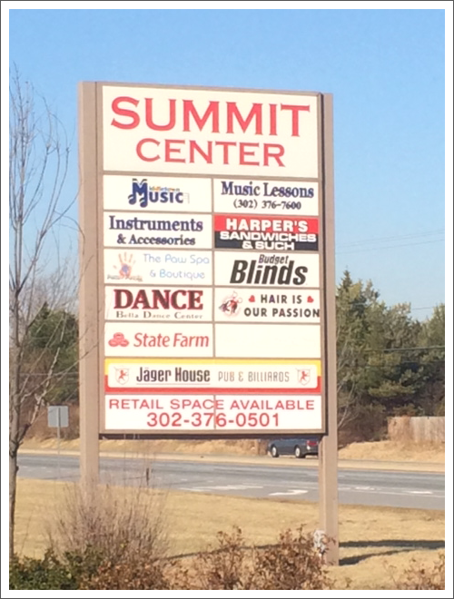 Summit center signboard||||