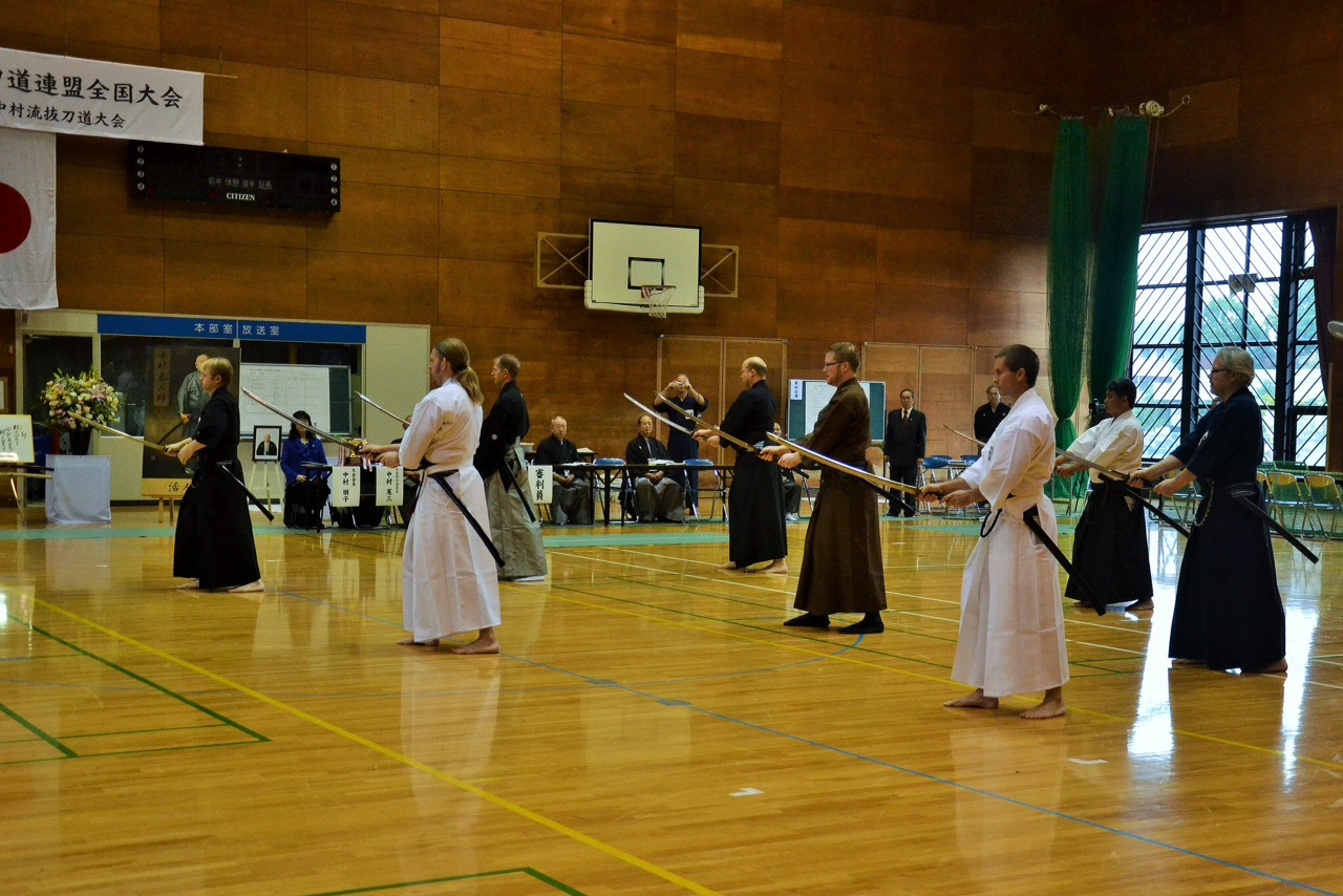 Toyama Ryu Embu - participants from Australia, D.C,  Lancaster, San Diego, UK and Kenshinkan Dojo.