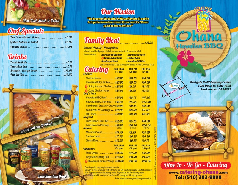 Ohana Hawaii Bbq In San Leandro Ca Also Provides Catering