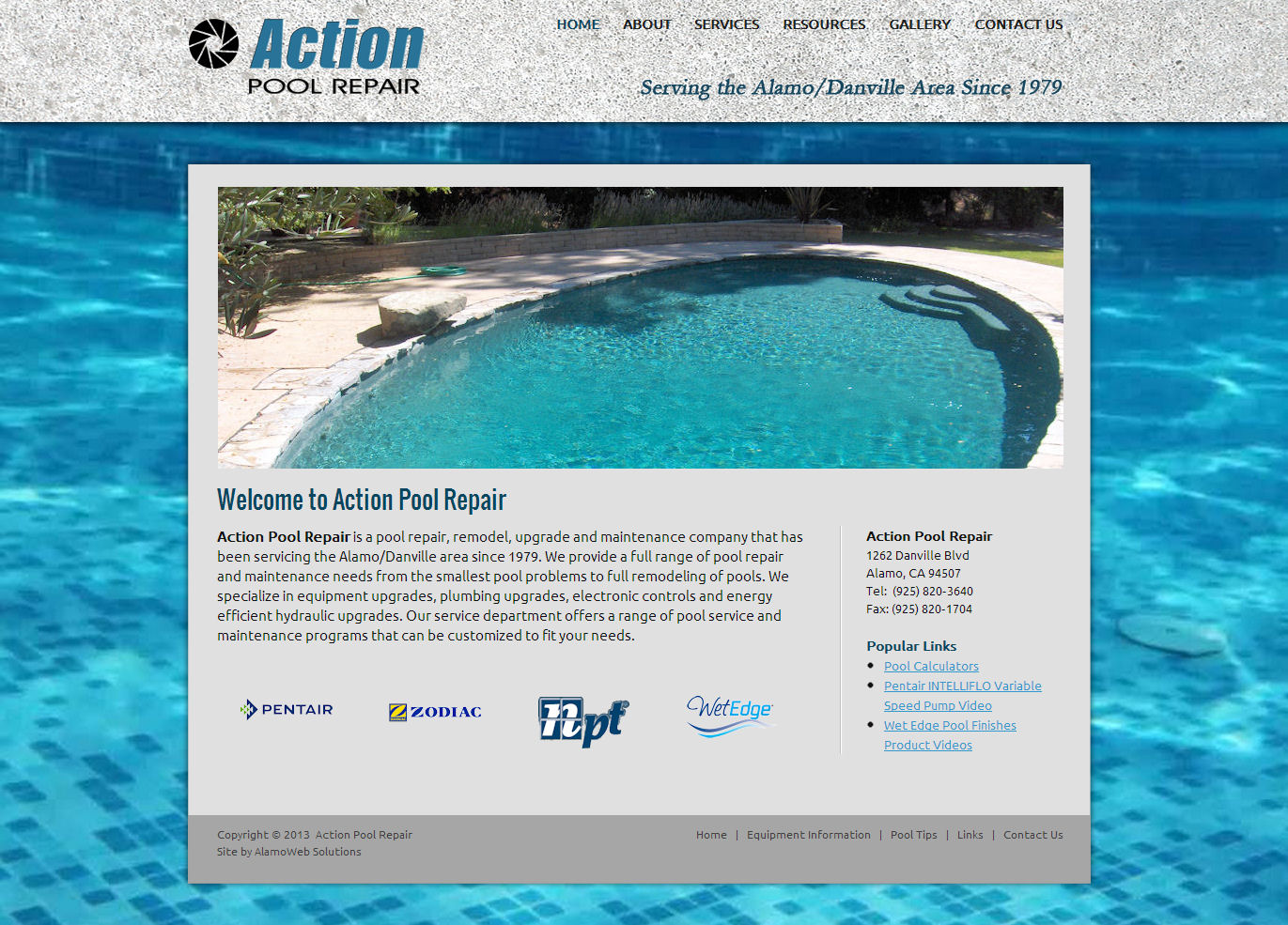 Action Pool Repair Website