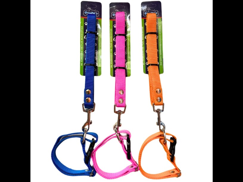 BON09 - CORREA CON COLLAR
 DE NYLON YHERRAJE REFORZADO
 3/4"