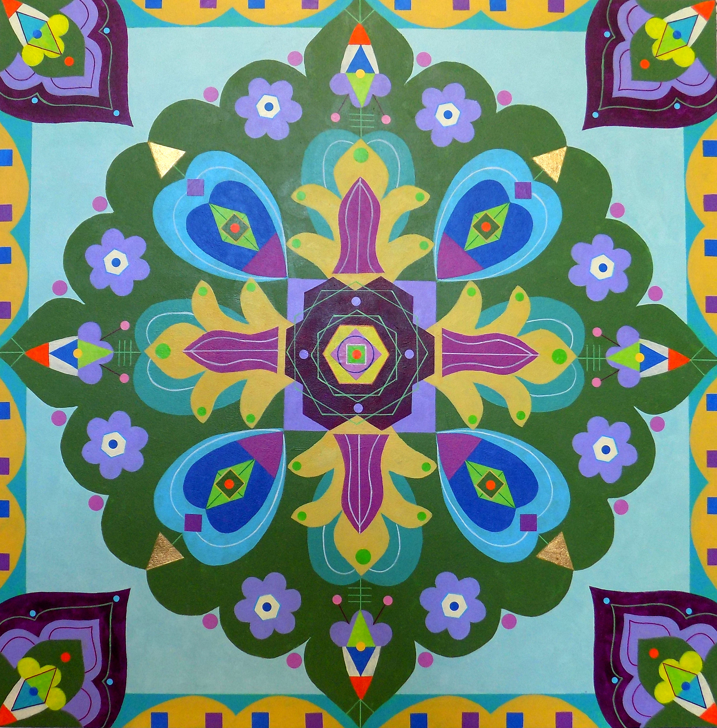 Cosmology Map 5
Acrylic/silver leaf/wood panel
30" x 30" x1.5"