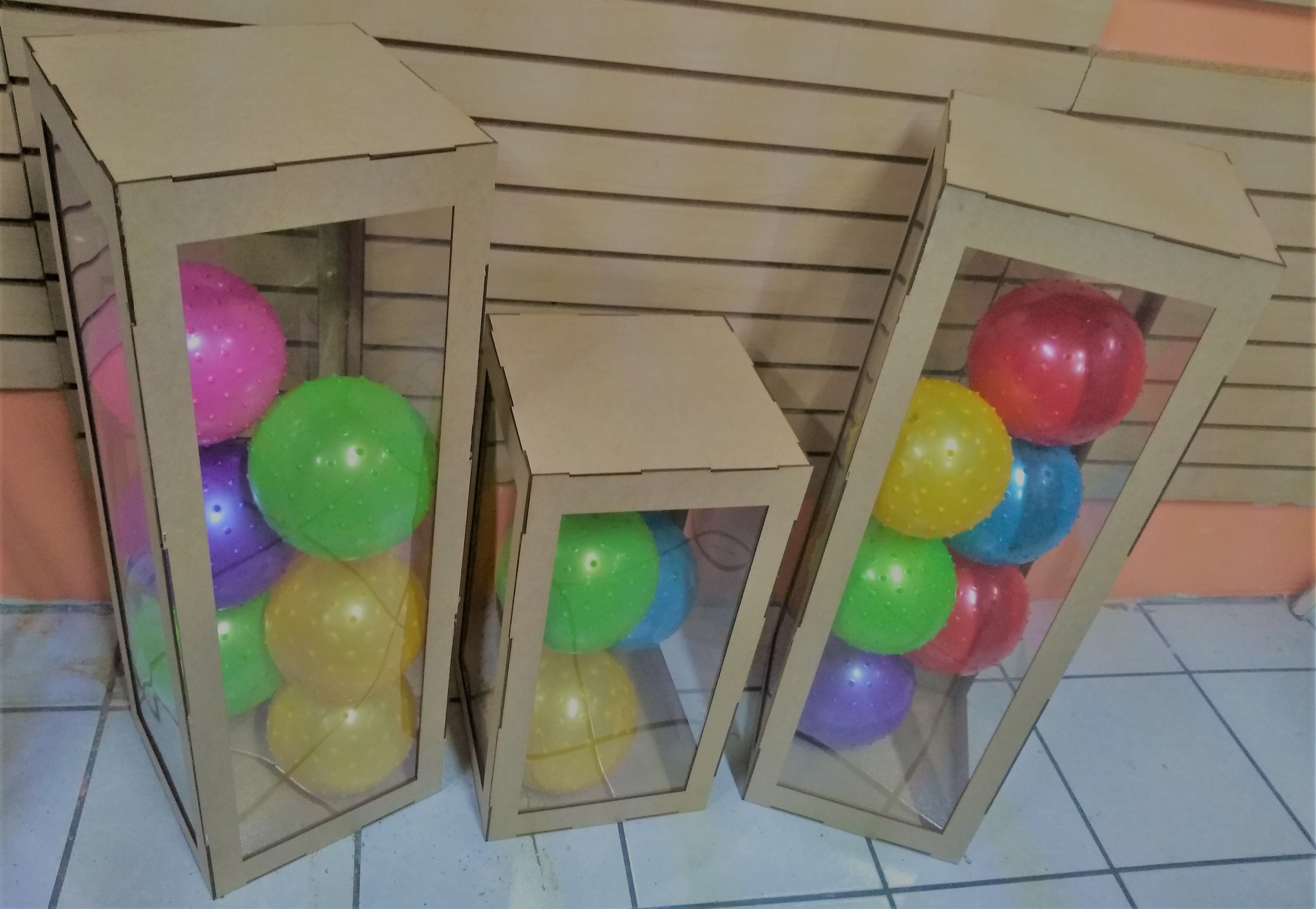 Cubos para Globos
30 x 30 x 60 cm
30 x 30 x 90 cm