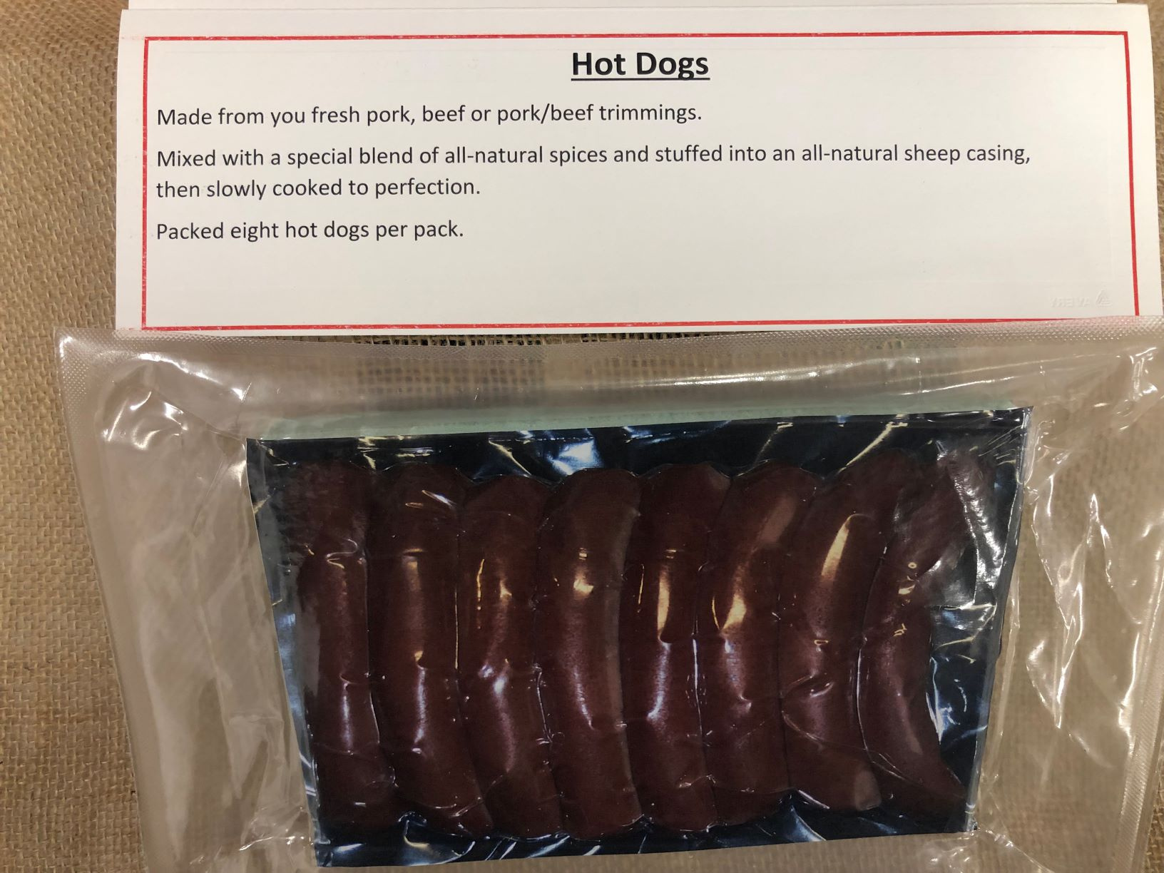 Packaged Hotdogs