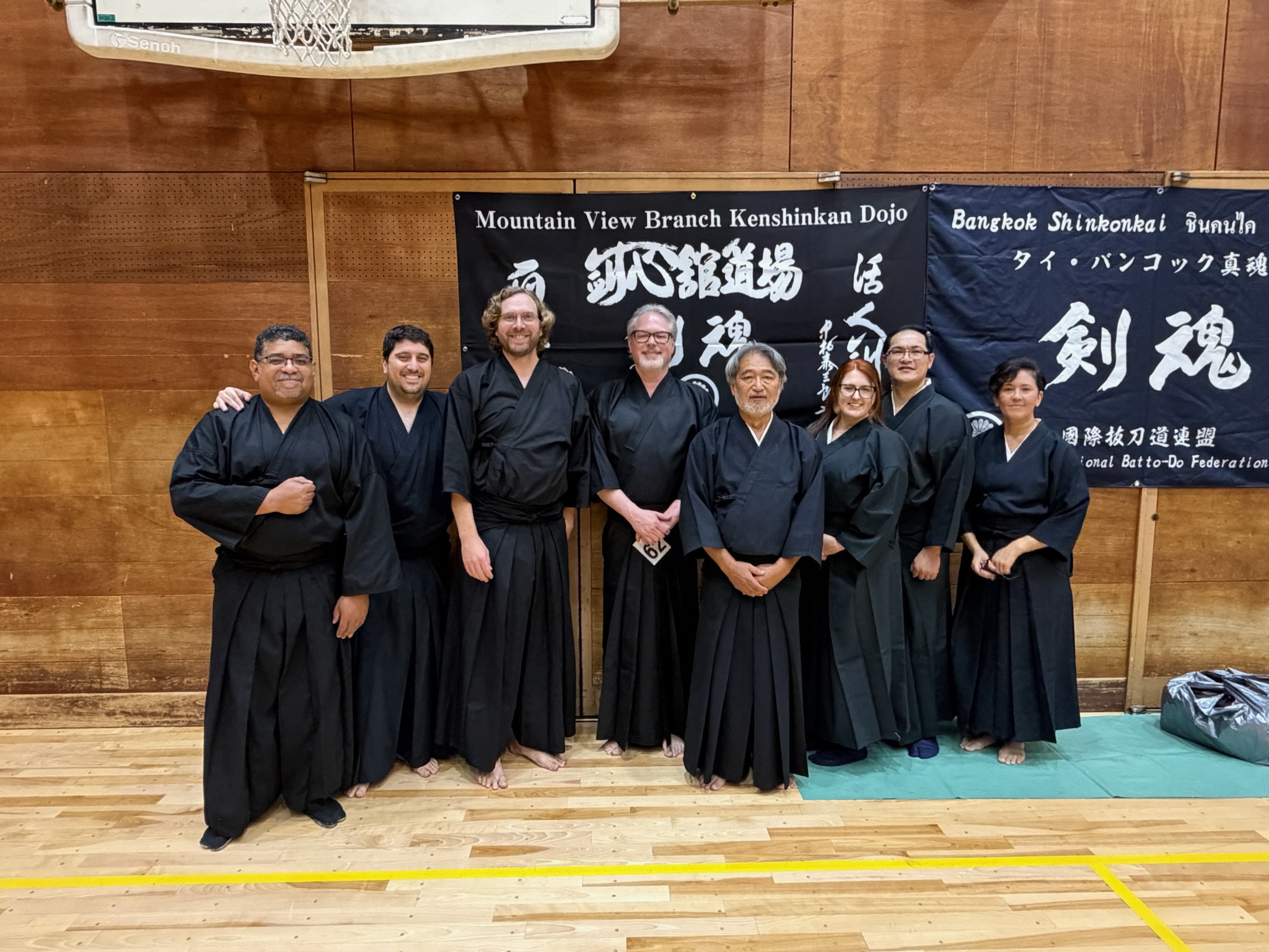 Kenshinkan branch members in front of our flag - be there next year!