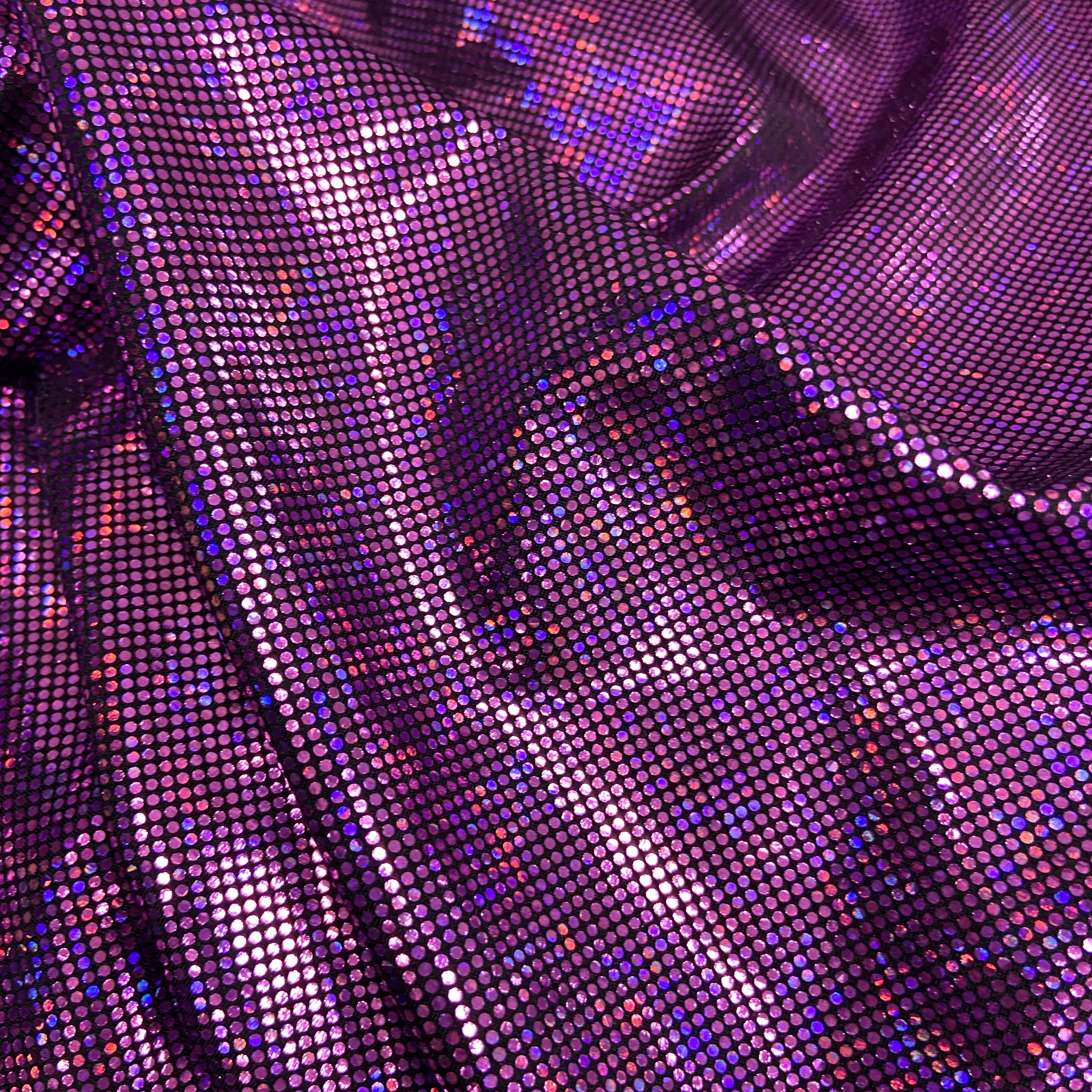 Fuchsia shattered hologram on black 