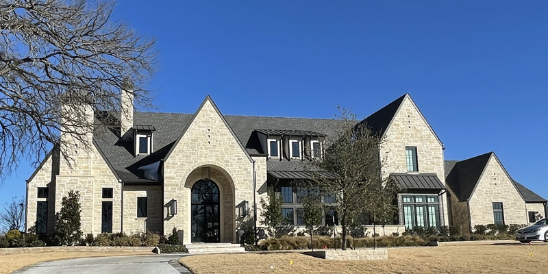 A large brick home