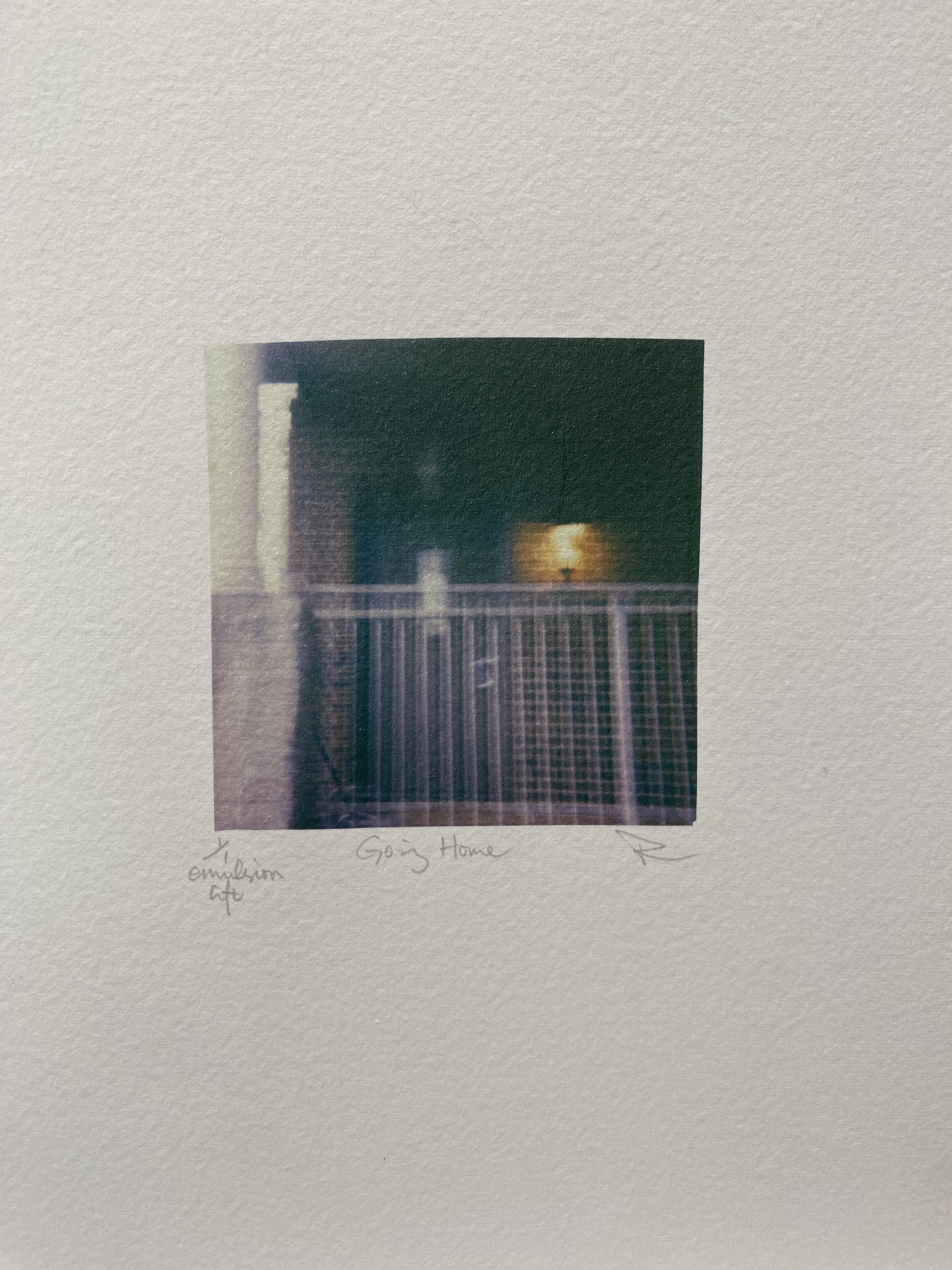 Going Home
polaroid emulsion lift
8" X 10"
$45.