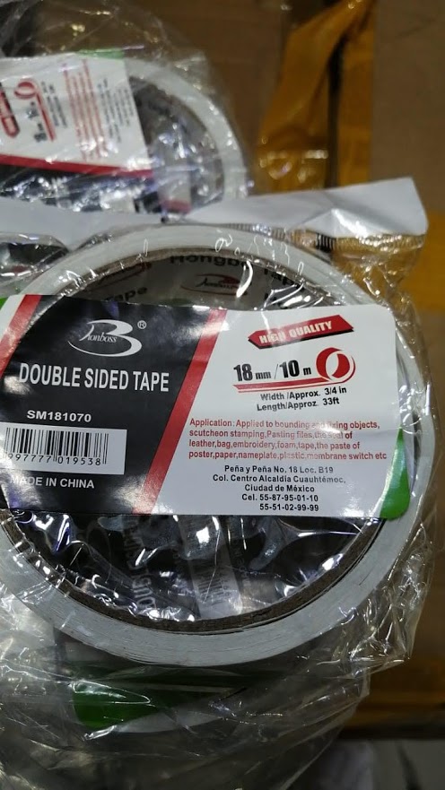 CINTA DOBLE CARA 18mm X 10m HONBOSS