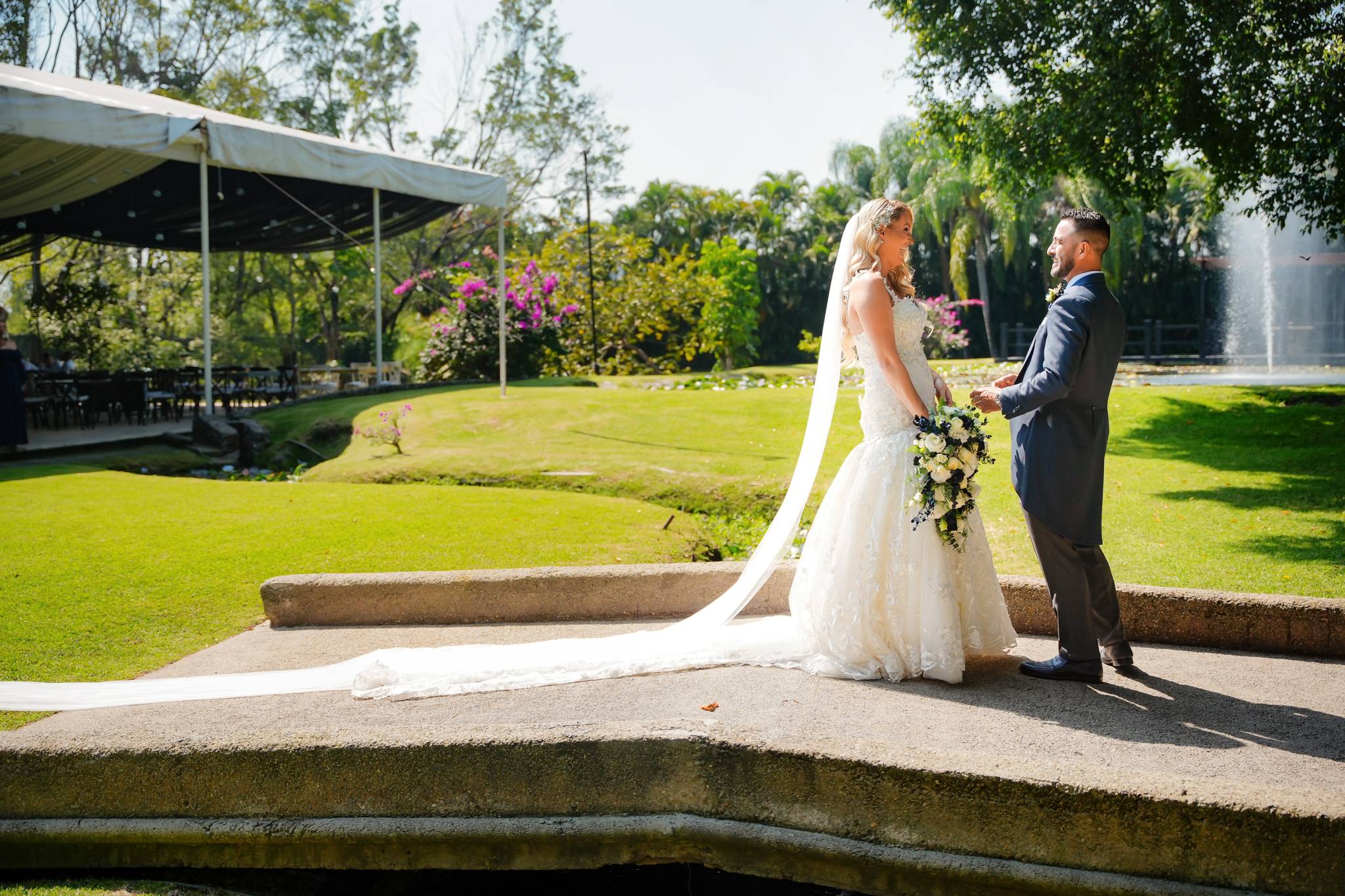 Abraham turning around for the first look with Tee in Cuernavaca, Mexico.