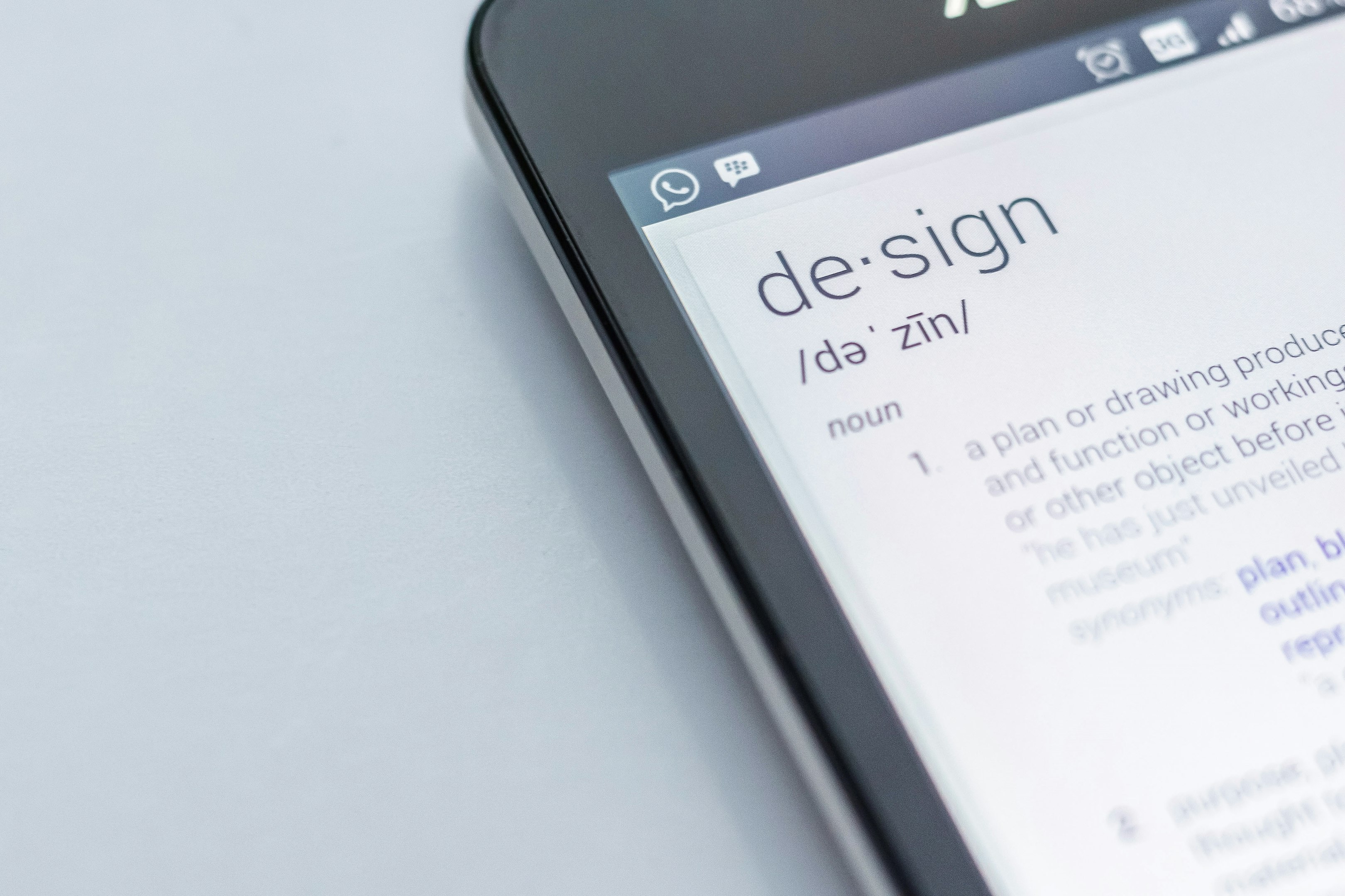design definition on mobile device