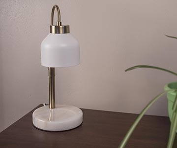 Marble candle warmer lamp