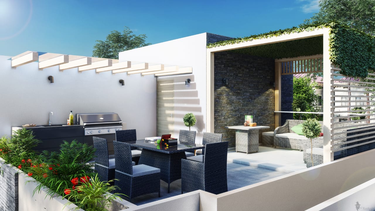 Diseño dirigido hacia la familia ya que las áreas sociales
están unidas en una armoniosa distribución (sala, comedor y cocina).