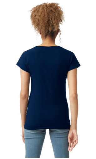 CAMISETA CON ESCOTE EN V DE MUJER