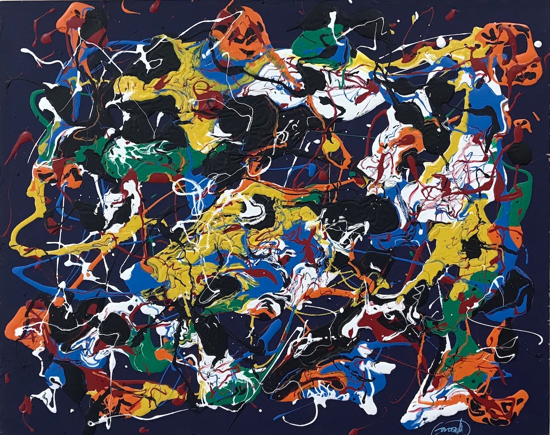 "Jazz Samba" 16" x 20" acrylic on wood panel