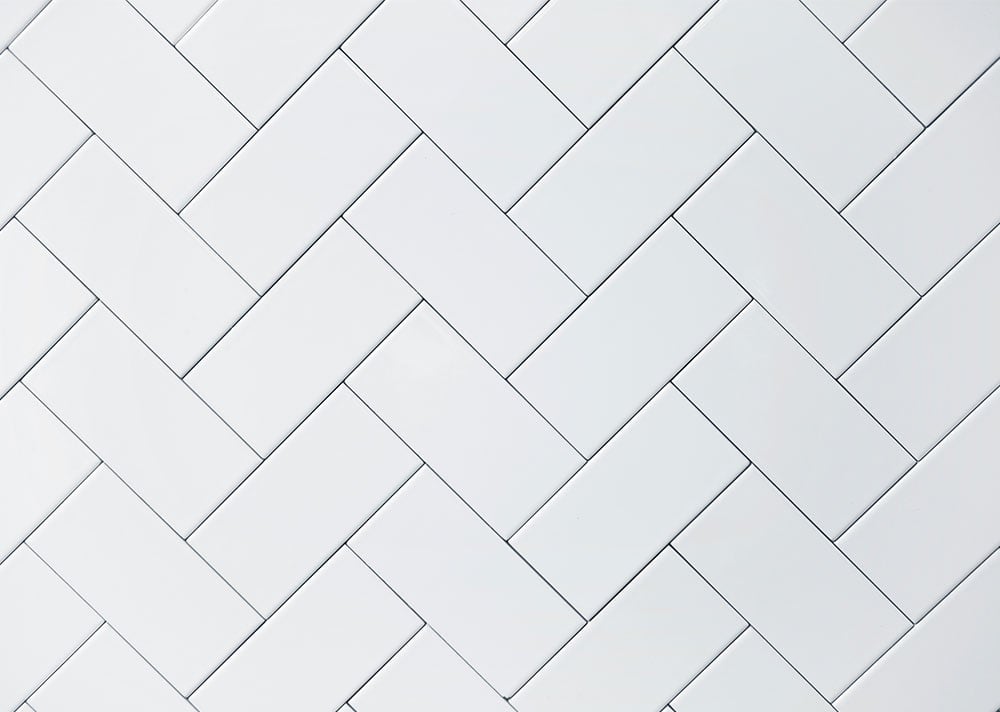 White Ceramic Brick Tile