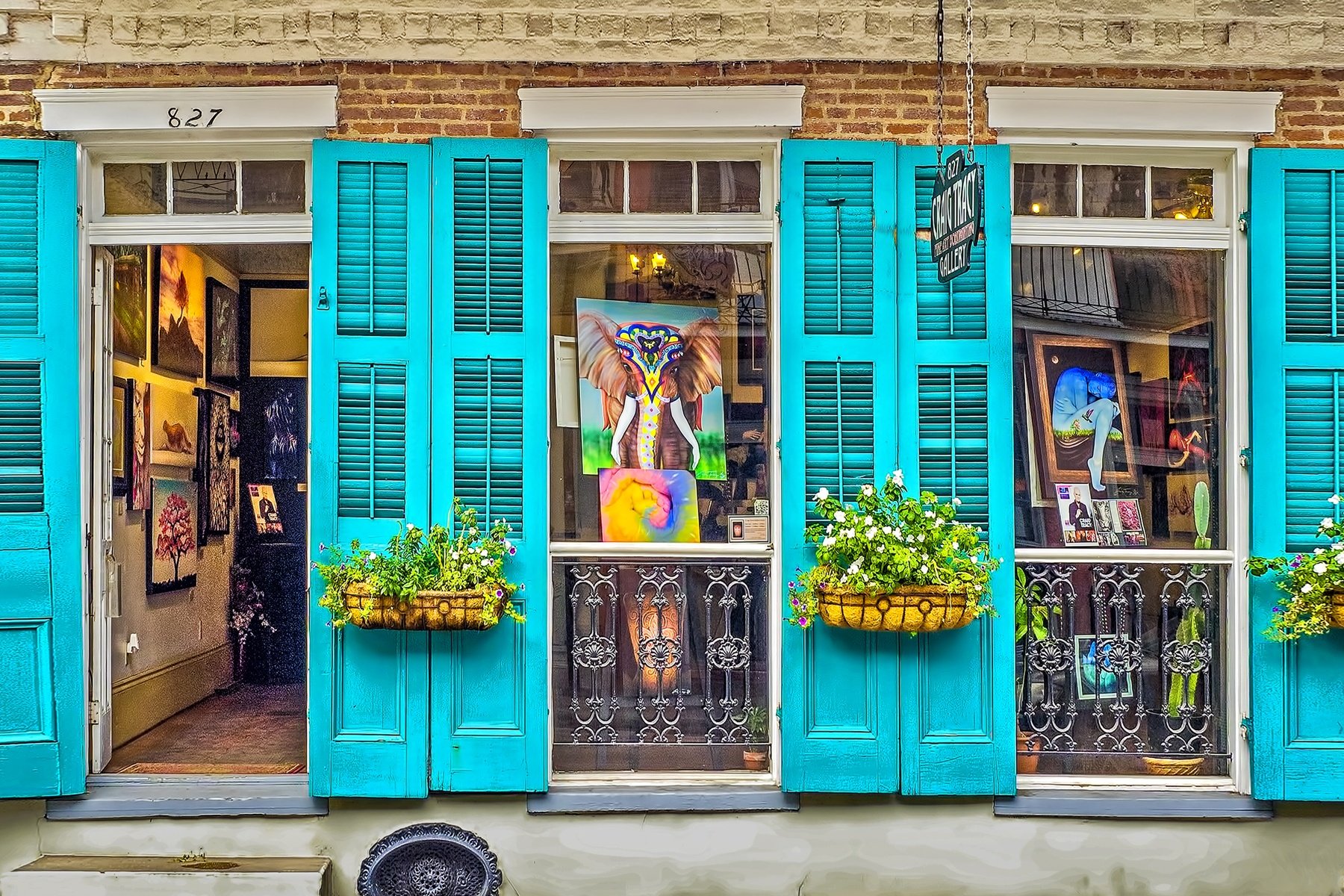 827 ROYAL STREET - Just one of the many interesting and fun store fronts in the French Quarter district of New Orleans. This happens to be the Craig Tracy Gallery.
