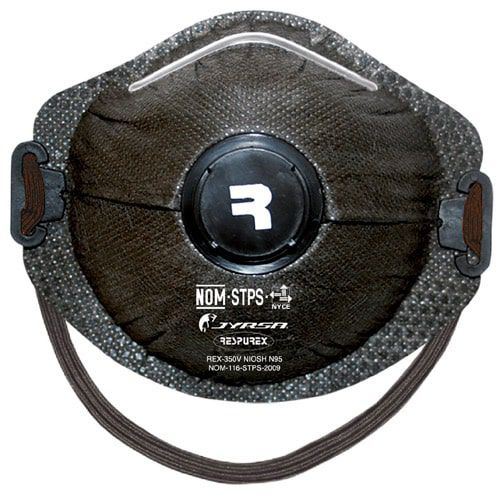 RESPIRADOR CON VÁLVULA 
CONTRA PARTÍCULAS N95 
CARBÓN ACTIVADO  
MOD. REX-350V
MCA.  JYRSA