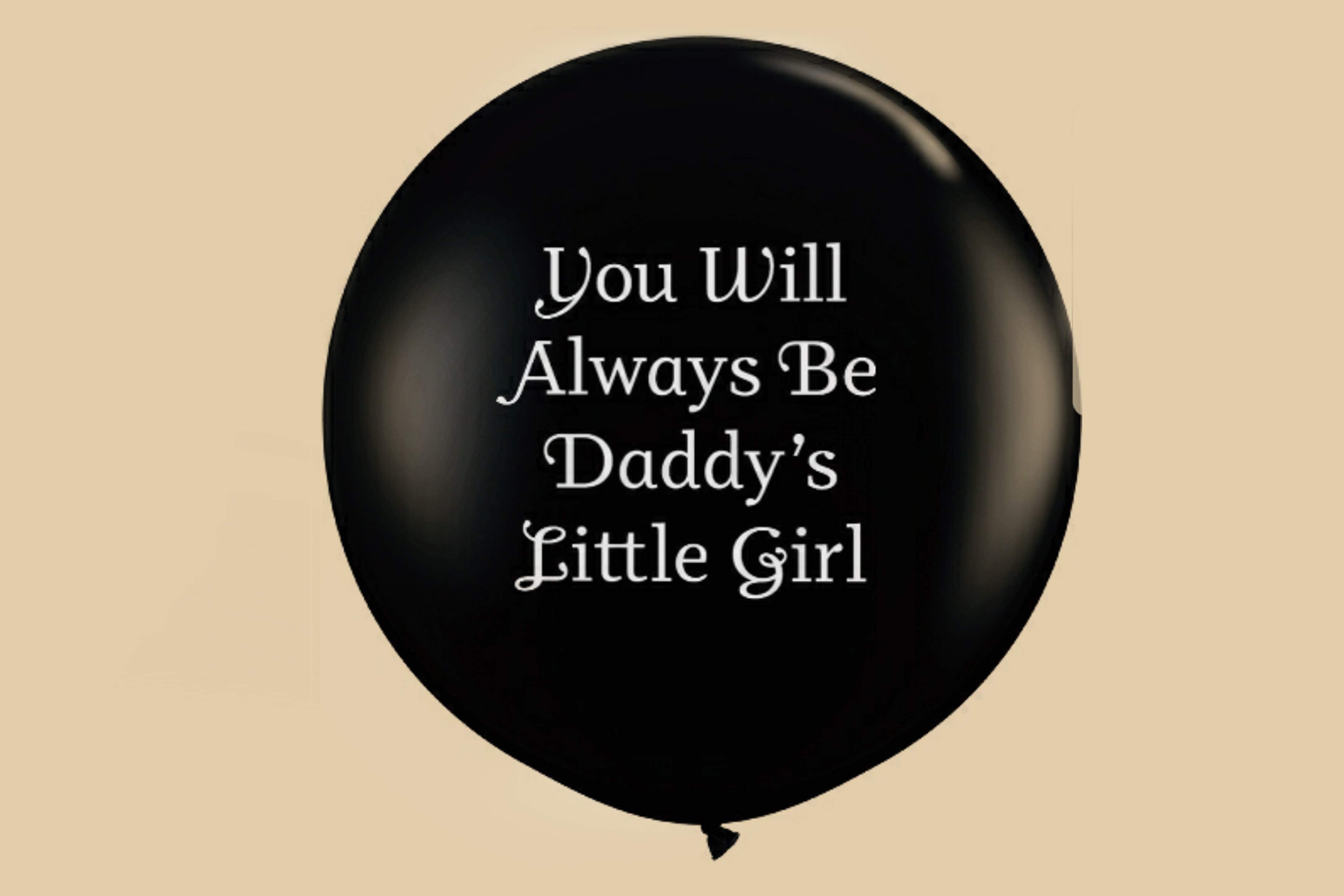 Daddy&#x2019;s Little Girl Black Balloon