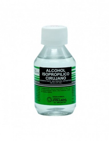El isopropanol puede usarse para la desinfección de heridas en animales y personas
