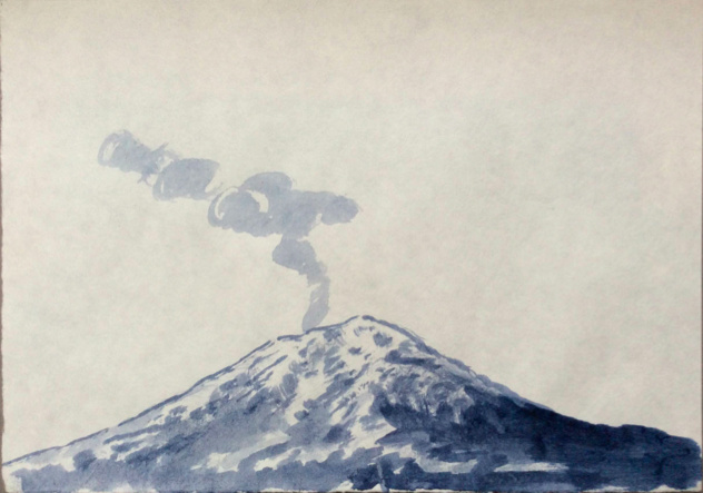 Popocatépetl
Acuarela sobre papel japonés
10 x 11 pulgadas
