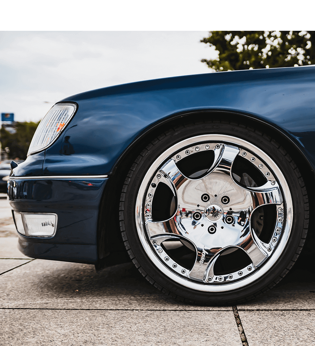 aftermarket wheels on a lexus